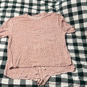 Pink Leopard Print Stars Above brand pajama sets